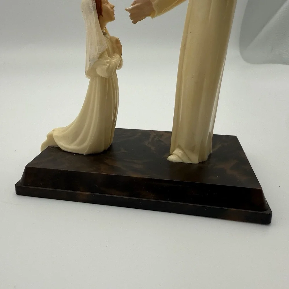 Vtg First Communion Jesus‎ Girl Cake Topper Catholic Plastic Figurine 5